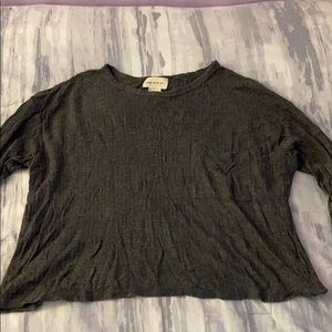 TJ MAXX long sleeve dark gray shirt; flowy